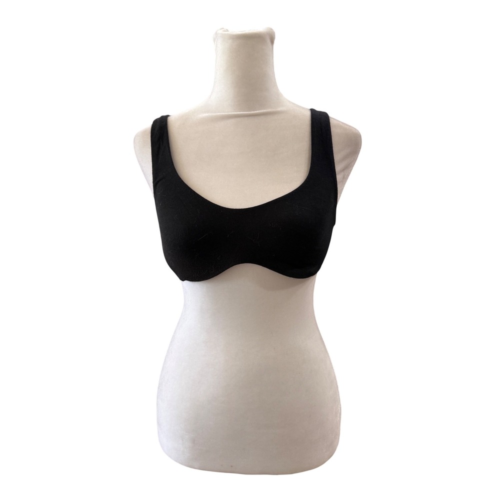 Victoria's Secret‎ PINK Black Wire Scoop Neck Bralette Size Small S P CH
